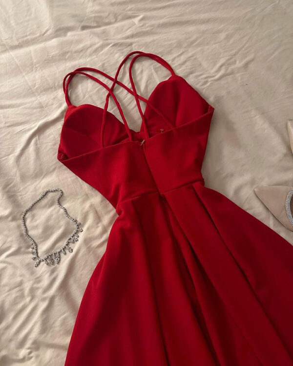 فستان احمر ناعم ميد من متجر Alyanksa